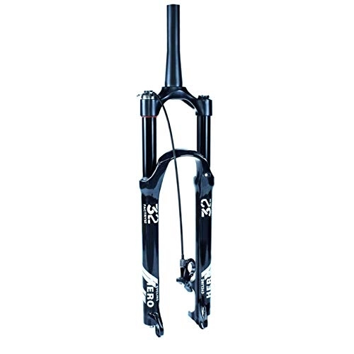Mountain Bike Fork : XINXI-YW Bike Suspension Forks Bright black 100-120mm Stroke Mountain Bike Air Fork 26 27.5 29 Inch Bicycle Suspension Plug Opening Magnesium alloy Tapered Steerer and Straight Steerer Front Fork