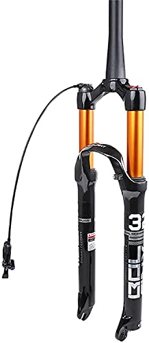 Mountain Bike Fork : XJYXH Mountain Bike Front Fork Air Fork Suspension Damping Air Pressure Front / air Suspension Fork / super Light Fork / mountain Bike Fork, fork Bicycle Accessories (Color : Cone Line, Size : 27.5 inch)