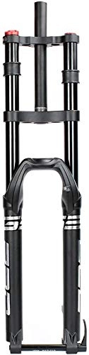 Mountain Bike Fork : XLYYHZ Mountain Bike Downhill Air Front Fork 27.5 29 Inch, Double Shoulder, MTB DH Disc Brake Suspension Forks Axle 15x100mm (Color : 27 inch)