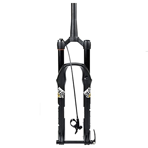 Mountain Bike Fork : XMcKJ Downhill Fork 26 27.5 29 Inch Mountain Bike Fork Bicycle Air Suspension Discbrake Fork Through Axle 15mm HL / RL Travel 135mm (Color : Remote Control, Size : 27.5inch)
