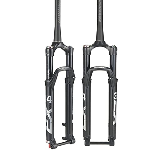 Mountain Bike Fork : XRDSHY Mountain Bike MTB Air Suspension Front Fork 26 / 27.5 / 29 Inch 120mm Travel, Damping Rebound Ultralight Alloy Straight / Tapered Tube Bicycle Forks QR 100MM, tapered pipe 1-27.5in