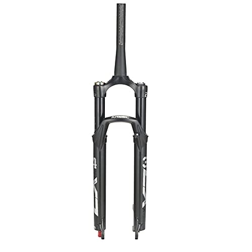 Mountain Bike Fork : XYSQ 26 / 27.5 / 29 Inch Mountain Bike Front Forks Air Travel 120mm Disc Brake Cycling Accessories Shoulder Control Damping Adjustment (Color : Cone tube, Size : 27.5inch)