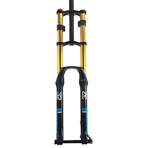 Mountain Bike Fork : XYSQ 27.5 / 29 Inch Mountain Bike Front Forks Shoulder Air 32 Tubes Damping Rebound Disc Brake Aluminum Magnesium Alloy Cycling Accessories (Color : B, Size : 27.5 inch)
