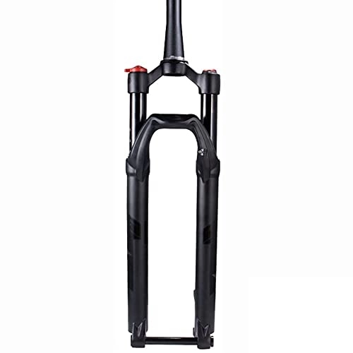 Mountain Bike Fork : XYSQ 27.5 / 29 Inch Suspension Fork MTB Aluminum Alloy Shock-absorbing Barrel Axle Damping Type Air Travel 100mm QR 15mm (Color : Shoulder control, Size : 27.5 inch)
