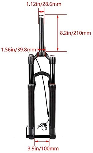 Mountain Bike Fork : XZ High Quality 29" Suspension Bike Forks, Aluminum Alloy Pneumatic Shock Absorber Remote Control Front Fork Quick Release Travel, C, 29inch