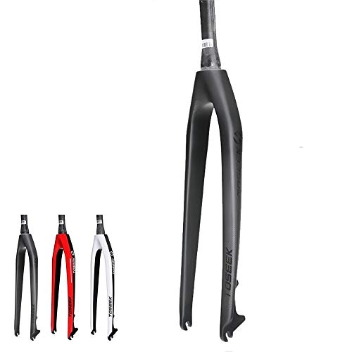 Mountain Bike Fork : YAJAN Suspension Fork, 26 / 27.5 / 29 Inch Bicycle Hard Fork Disc Brake Mtb Full Carbon Fork Cone Tube Suitable for Most Mountain Bikes