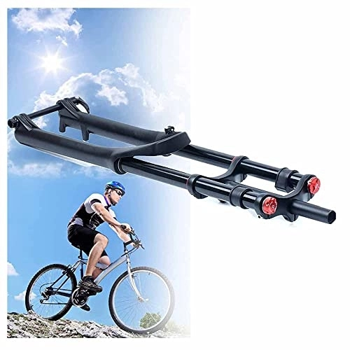 Mountain Bike Fork : YANG-Violin MTB Suspension Fork, Double Shoulder Snowmobile Air Fork 26x4.0 Straight Tube Bicycle ​Lockout Mountain Bike Forks, 26inches