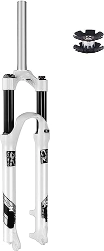 Mountain Bike Fork : YANHAO 26 / 27.5 / 29 Inch MTB Suspension Fork Straight Pipe Mechanical Hydraulic Spring Bicycle Front Fork (Color : Manual Lockout, Size : 29 inch)