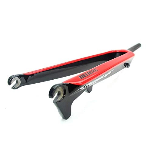 Mountain Bike Fork : YANYUN MTB Bicycle Forks Carbon Fiber Bicycle Rigid Fork Disc Brake Straight Tube Carbon Fork Accessories, Red-26