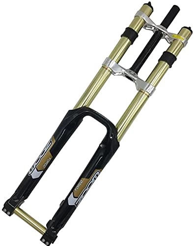 Mountain Bike Fork : YBNB Cycling Forks Mountain Bike On Suspension Fork, 26 Inch Double Shoulder Bicycle Front Fork Disc Brakes Mtb Downhill Front Fork With Damping