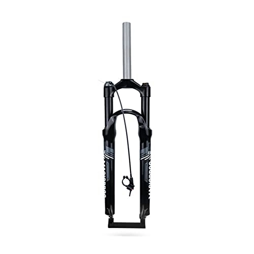 Mountain Bike Fork : YFFSWSRY Mountain Front Fork 26 / 27.5 / 29 inch MTB Bicycle Suspension Fork, 100mm Travel Straight Steerer Air Supension Front Fork (Color : Gray, Size : 26 inch)