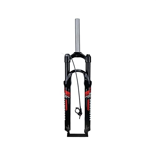 Mountain Bike Fork : YFFSWSRY Mountain Front Fork 26 / 27.5 / 29 inch MTB Bicycle Suspension Fork, Straight Steerer Front Fork 100mm Travel Red Air Supension Front Fork (Color : Red, Size : 26 inch)
