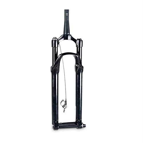 Mountain Bike Fork : YFFSWSRY Mountain Front Fork 27.5 / 29 inch MTB Bicycle Suspension Fork, Tapered Steerer Front Fork 100mm Travel Air Supension Front Fork (Color : Black, Size : 27.5 inch)