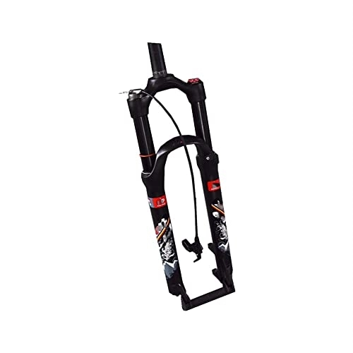 Mountain Bike Fork : YFFSWSRY Mountain Front Fork 27.5 inch MTB Bicycle Suspension Forks, Straight Steerer Front Fork Air Supension Front Fork (Color : Black, Size : 27.5 inch)