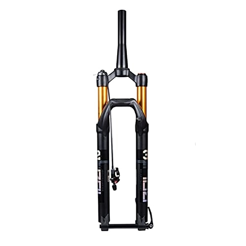 Mountain Bike Fork : YIKUN MTB Bicycle Air Suspension Fork 27.5 29 inch Mountain Bike Front Forks Travel 100mm 1-1 / 2" Tapered Tube Thru Axle 15mm Disc Brake, Remote Lockout, 29 inch