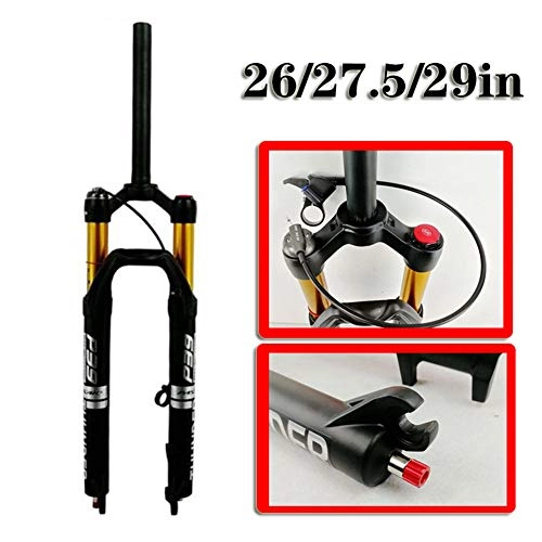 Mountain Bike Fork : YIN 26 Inch Bicycle Front Fork 27.5 29 Inch MTB Air Forks Magnesium Alloy Aluminum Alloy Wire Control 1-1 / 8 '' Travel 120MM Suspension Forks Damping Adjustment Bicycle Accessories, Silver-29in