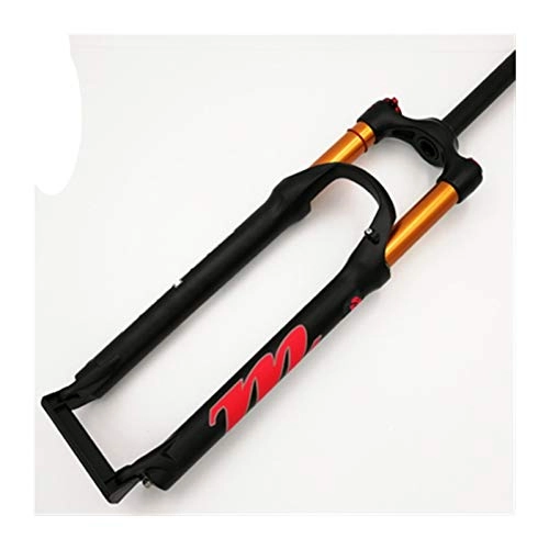 Mountain Bike Fork : YING-pinghu Bike Front Fork Bicycle Components Bicycle MTB Fork 26 27.5 29er Inch Suspension Fork Lock straight Damping Front Fork Remote And manual control HL RL (Color : 27.5 HL red logo)