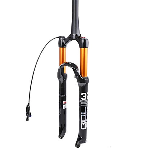 Mountain Bike Fork : yingweifeng-01 Mountain bike front fork air fork suspension shock absorption air pressure front fork bicycle accessories Bike Front Fork (Color : Spinal Line Control, Size : 27.5 inch)