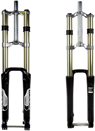 Mountain Bike Fork : YLXD Mountain Bikes Fork MTB Bike Suspension Fork 180mm Travel, Bicycle Magnesium Alloy Downhill Forks 20mm Axle, 1-1 / 8" Threadless