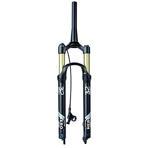 Mountain Bike Fork : YMSHD 26 27.5 29 Inch Bicycle Suspension Fork Mountain Bike Suspension Fork Ultralight Aluminum Alloy Bicycle Front Fork Travel 120Mm 9Mmqr, Straight Line, 27.5