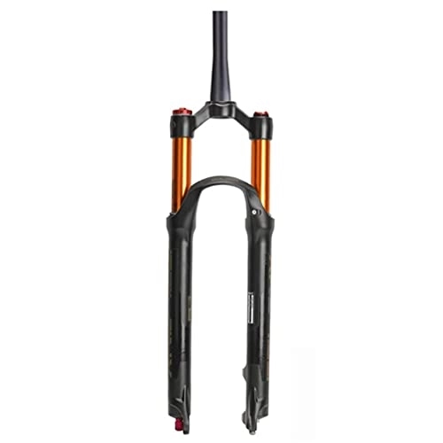 Mountain Bike Fork : YOJOLO MTB Fork 26 / 27.5 / 29 Inch Air Suspension Fork Travel 100mm Mountain Bike Suspension Forks 1-1 / 8'' Straight / Tapered Front Fork QR 9mm Rebound Adjust Manual Lockout Gold