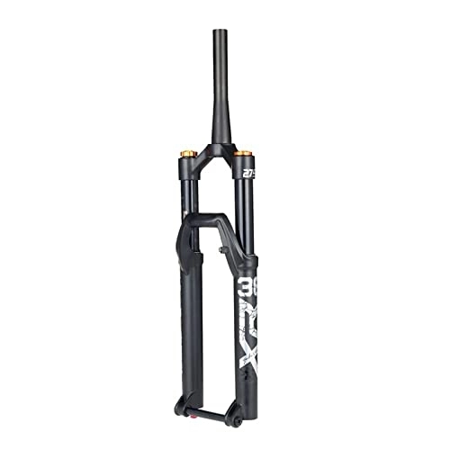 Mountain Bike Fork : YouLpoet Bicycle Front Fork 27.5 / 29Inch Straight Cone Tube Barrel Axle Mountain Bike Black Line Control Damping Air Fork, Black, 27.5inch