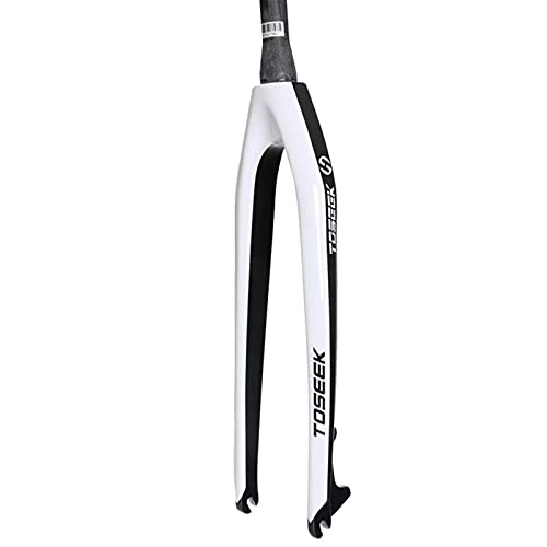 Mountain Bike Fork : YouLpoet Front Fork Bicycle Hard Fork Disc Brake 26 Inch 27.5 Inch 29 Inch Tapered Tube Mountain Bike Full Carbon Fork, White, 27.5IN