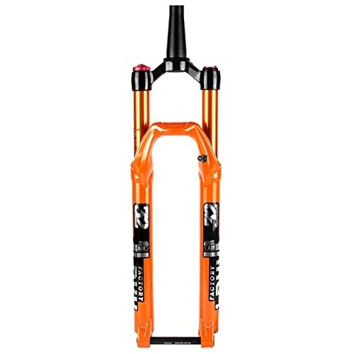 Mountain Bike Fork : YouLpoet MTB Fork 27.5 29 inches MTB Suspension Fork Tapered Tube Mountain Bike Forks, Orange A 27.5in