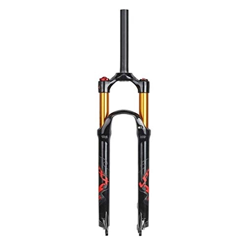 Mountain Bike Fork : YQQQQ 26 27.5 29 Inch Bike Suspension Forks, Lightweight Alloy 1-1 / 8" MTB Air Front Fork 100mm Travel (Color : Red, Size : 27.5inch)