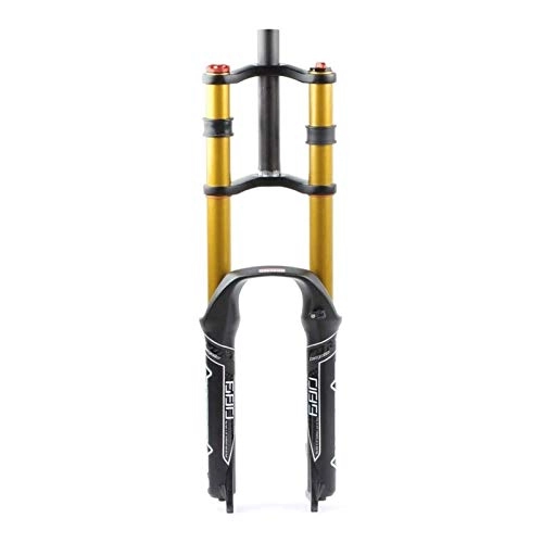 Mountain Bike Fork : YQQQQ 26" 27.5" 29" MTB Suspension Fork, 1-1 / 8" Double Shoulder Front Fork Air System Damping Adjustable Travel: 130mm (Color : 27.5 inches)