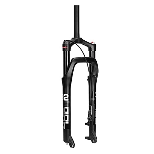 Mountain Bike Fork : YQQQQ 26 Inch Alloy Air Fork 1-1 / 8" Travel 115mm Width 135mm Suspension Fork for 4.0" Tire (Color : Black, Size : 26inch)