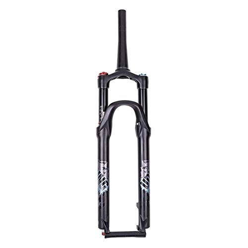 Mountain Bike Fork : YQQQQ Bike Tapered Suspension Fork, Magnesium Alloy High Strength Air Front Forks Travel: 120mm (Color : 27.5 inch)