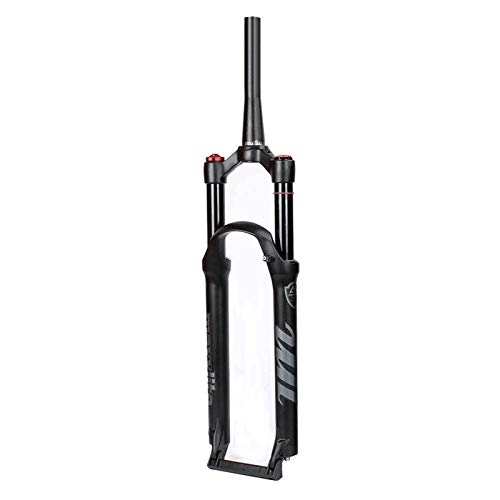 Mountain Bike Fork : YQQQQ Damping Adjustment Bike Front Forks MTB 26 27.5 29 Inch Super Light Alloy Air Suspension 9mm QR Travel 120mm (Color : Tapered-manual lockout, Size : 26inch)