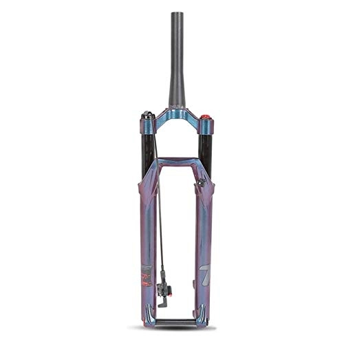 Mountain Bike Fork : YQQQQ MTB Bike Tapered Suspension Fork 27.5 Inch 29 Er, 1-1 / 8" Lightweight Remote Lockout Air Forks Travel: 100mm (Size : 29inch)