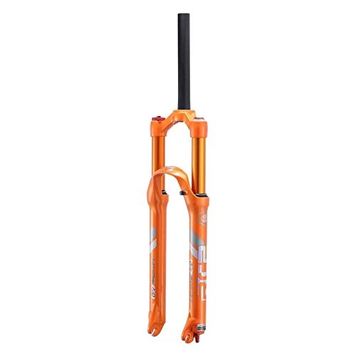 Mountain Bike Fork : YQQQQ Suspension Fork MTB Bike 26" 27.5" Alloy Air Forks (Color : Orange, Size : 26 inches)