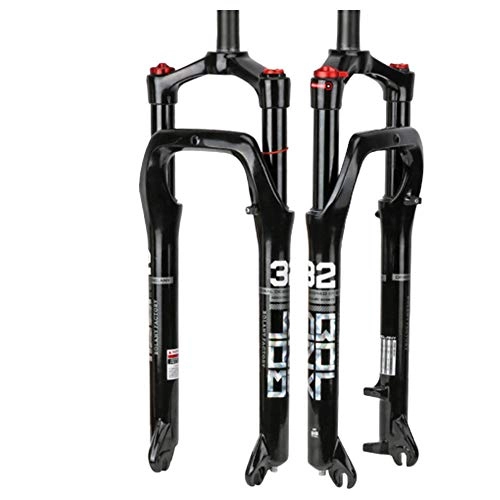 Mountain Bike Fork : YSHUAI 26 Inch Bicycle Suspension Fork, MTB Air Suspension Fork, Air Suspension Bicycle Fork Bike Forks Snow Bike Fork 1-1 / 8" Suspension Travel 115Mm for 4.0"Tires Hub Spacing 135Mm
