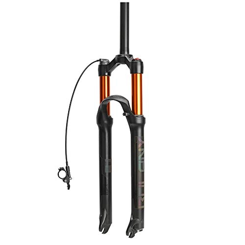 Mountain Bike Fork : YSHUAI Bicycle Suspension Air Fork 26 / 27.5 / 29" Damping Adjustment Bicycle Fork Magnesium Bicycle Forks Hard Front Fork Rigid Fork Travel: 100Mm, Straight remote, 26inch
