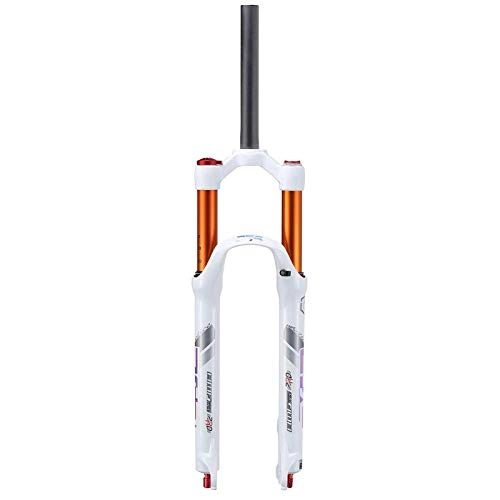 Mountain Bike Fork : YSHUAI Bicycle Suspension Fork Forks Bike Fork Mountain Bike Front Fork 26 27.5 in 1-1 / 8"Suspension, Damping Adjustment MTB Air Fork Alloy 9Mm (QR) Travel: 120Mm, White, 26inch