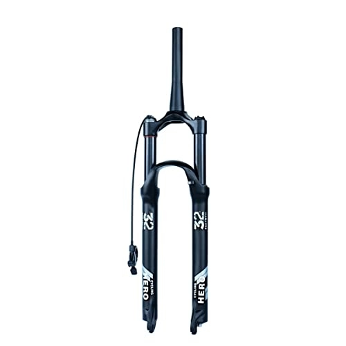 Mountain Bike Fork : YUISLE 26 / 27.5 / 29 Inch MTB Air Suspension Fork Travel 100mm Ultralight Mountain Bike Fork 1-1 / 8 Straight Tube Bike Front Fork QR 9 * 100mm Manual / Remote Lockout (Color : Remote, Size : 26 inch)