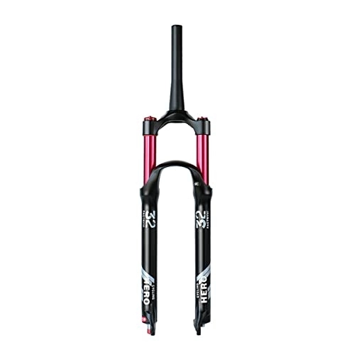 Mountain Bike Fork : YUISLE Mountain Bike Fork 26 / 27.5 / 29 Inch Manual / Remote Lockout Travel 140mm MTB Air Suspension Magnesium Alloy Fork Rebound Adjustment QR 9 * 100mm Tapered Tube (Color : Manual, Size : 27.5 inch)
