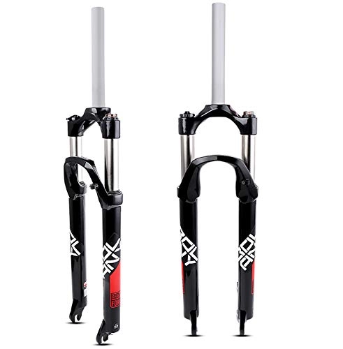 Mountain Bike Fork : YWJJMY 26 / 27.5 / 29in MTB Suspension Fork, Ultralight Rebound Adjust Straight Tube 28.6mm QR 9mm Travel 105mm Manual / Crown Lockout Mountain Bike Forks (Size : 26in)