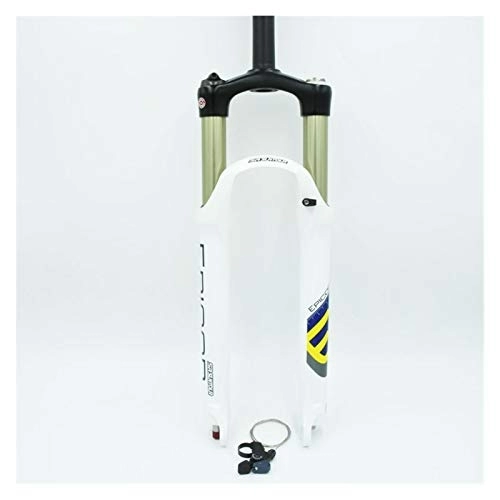 Mountain Bike Fork : Ywzhushengmaoyi Bicycle Fork 26 Remote White Mountain MTB Bike Fork of air damping front fork 100mm Travel Bike Front Fork (Color : 26 White Remote)