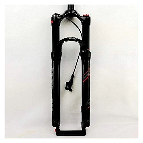 Mountain Bike Fork : Ywzhushengmaoyi Mountain bicycle Fork 26in 27.5in 29 inch MTB bikes suspension fork air damping front fork remote and manual control HL RL Bike Front Fork (Color : 26RL gloss black)