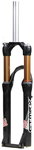 Mountain Bike Fork : YXYNB 26-inch Cycling Suspension Fork, Carbon Fork - Mtb Front Fork Carbon Steel, Aluminum Alloy Shock Absorber Pneumatic Forkube, White-gold-t, Black-gold-tube