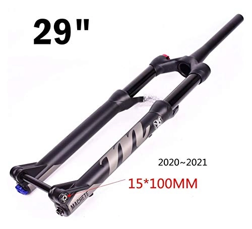 Mountain Bike Fork : YZLP Bike forks 100 * 15mm 27.5er 29inche Bicycle Fork air size Mountain MTB Bike Fork Front suspension (Color : 29 cone manual)