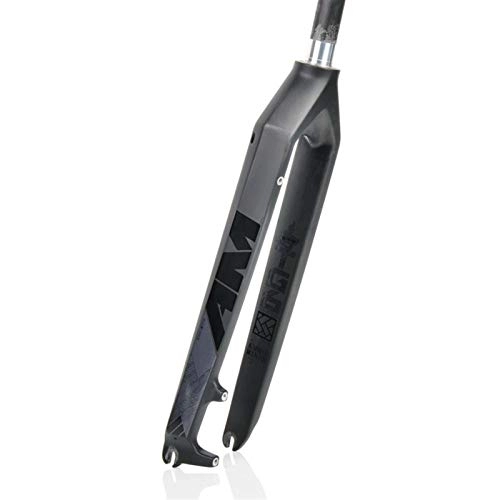 Mountain Bike Fork : Z-LIANG 26 / 27.5 / 29er inch 3K Full carbon fiber Fork Bicycle Fork Mtb Road Mountain Bike fork Bicycle Parts 1-1 / 8" 580g (Color : MATT BLACK WITH GY)