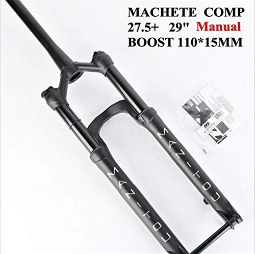 Mountain Bike Fork : Z-LIANG Bicycle Suspension Fork Manitou Machete Boost Comp 110 * 15mm Thru 27.5er 29inche Air Size Mountain MTB Bike Fork (Color : 27.5 Manual)