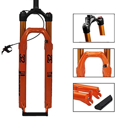 Mountain Bike Fork : Z-LIANG MTB Bicycle Air Fork 27.5 29 ER MTB Mountain Suspension Forks Air Resilience Oil Damping Line Lock (Color : 29er not rebound)