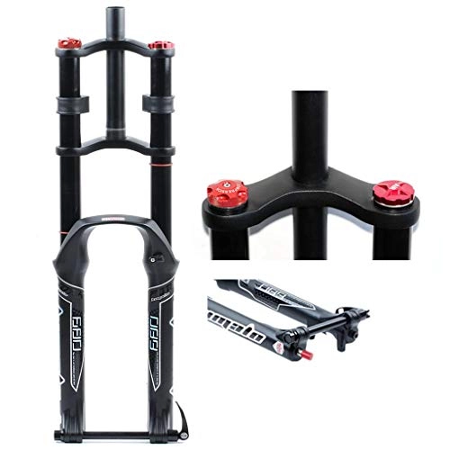 Mountain Bike Fork : Zatnec 26 27.5 29 Inch Bike Front Fork Double Shoulder Control Downhill Suspension Air Pressure Straight Tube Damping Gas Fork (Size : 27.5 inch)