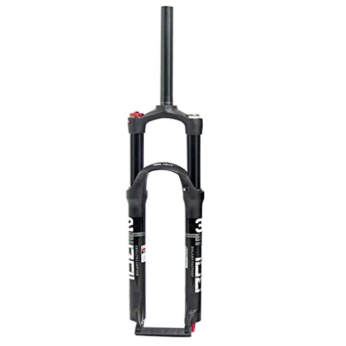 Mountain Bike Fork : Zatnec Double Chamber Suspension Fork, 26" / 27.5 Aluminum Alloy Disc Brake Damping Adjustment Cone Tube 1-1 / 8" Travel 100mm (Color : A, Size : 29inch)